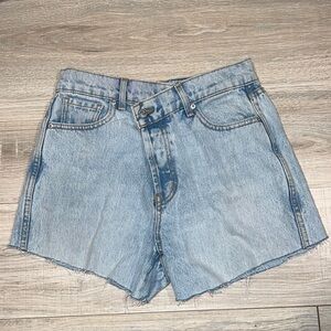 Denim light wash shorts‎